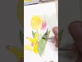 ポケモン ピカチュウ チューリップ 透明水彩 アナログ イラスト メイキング#shorts