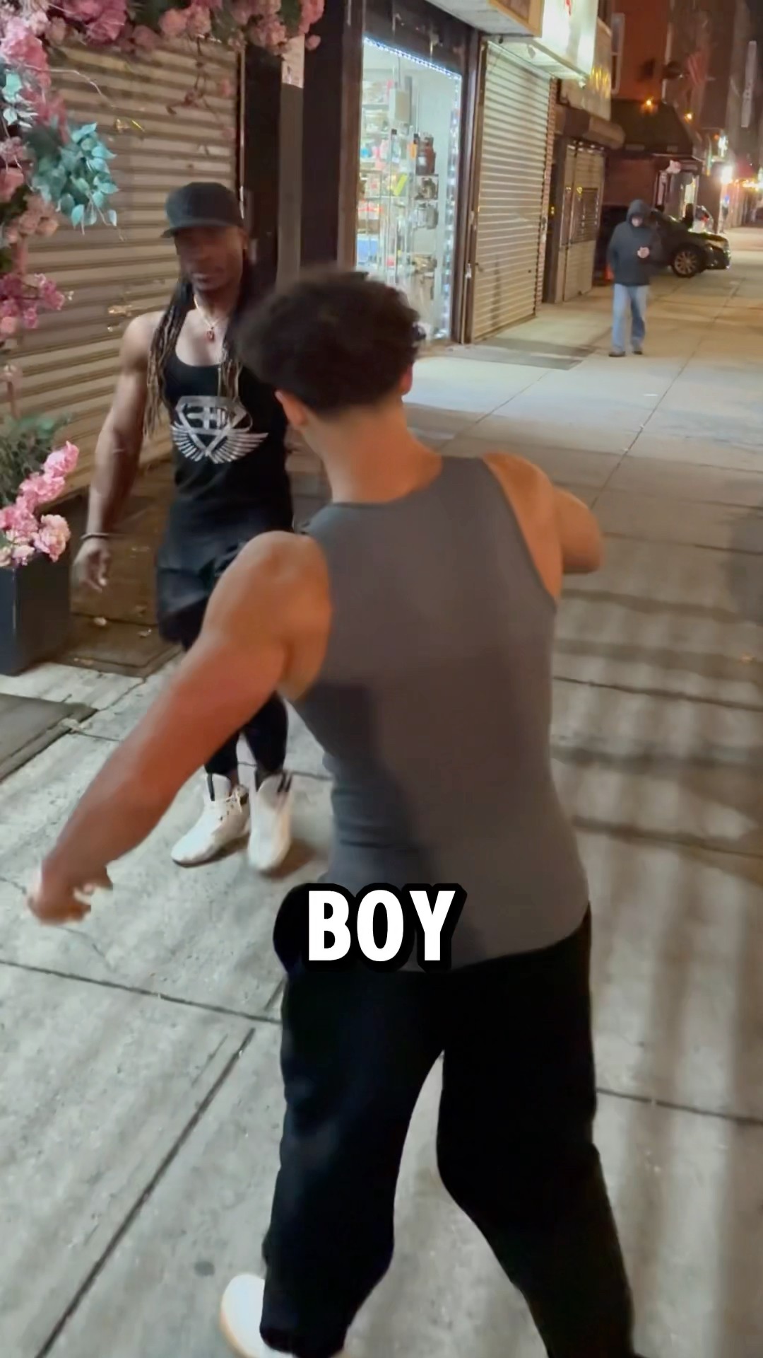 Made him do pushups like a good boy?