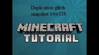 duplication glitch tutorial snapshot 14w11b