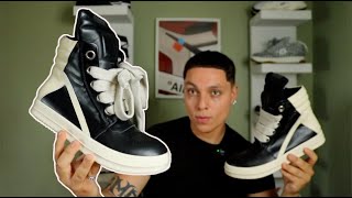 New Geobaskets Rick Owens Geobasket Jumbo Lace Black White Sneaker Review On Foot