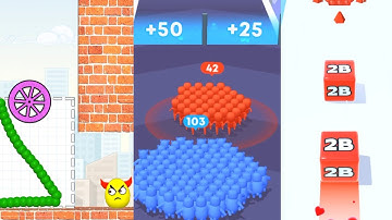 Draw To Smash Vs Count Master Vs Jelly Run 2048| Android Ios game