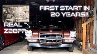 STARTING My 1973 Camaro Z28 For the FIRST Time in 20 years!! DECODING VIN and QUESTIONS Answered!!