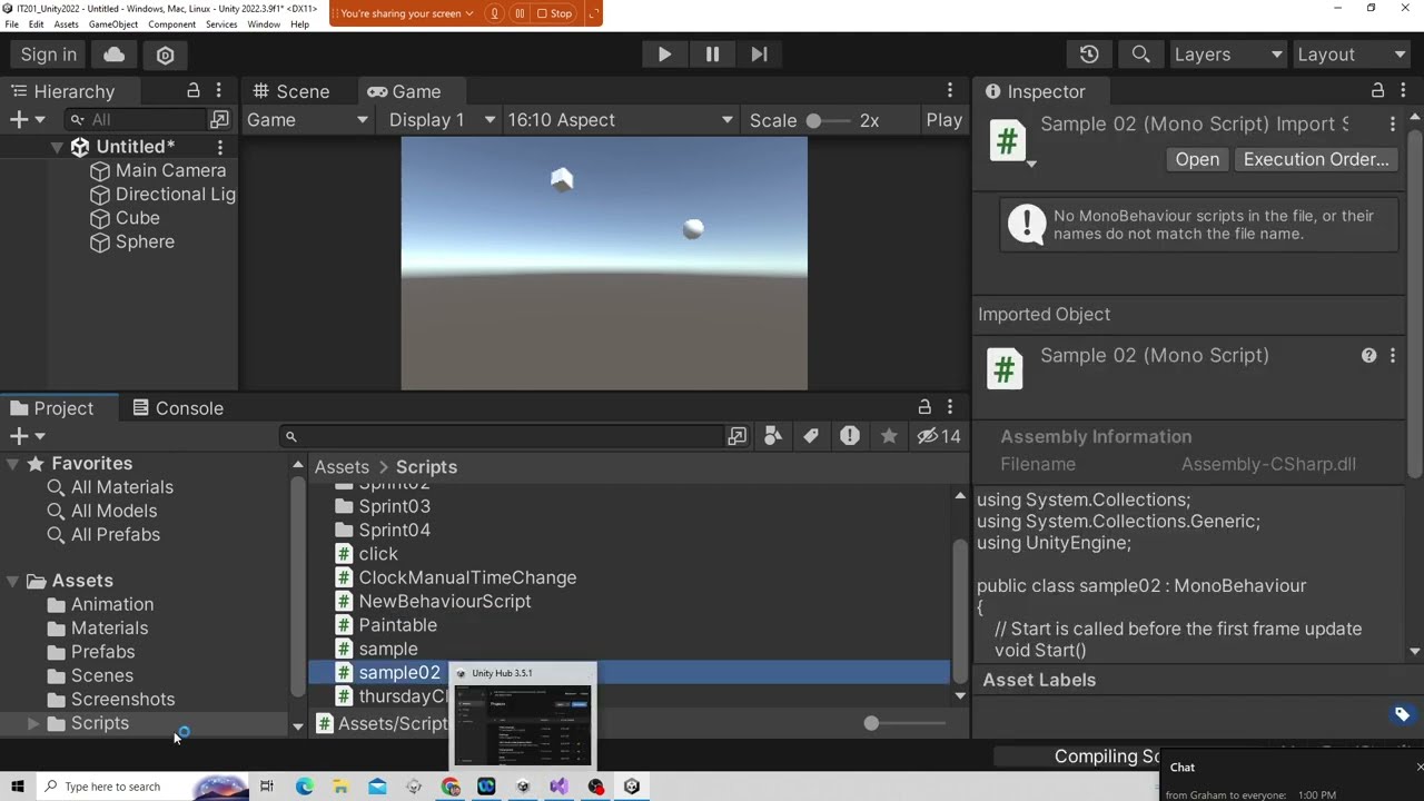 Section01 Week03 Video02 Unity Interface Details