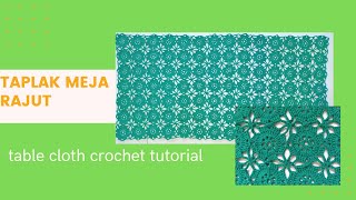 taplak meja rajut persegi panjang | table cloth crochet pattern | table runner