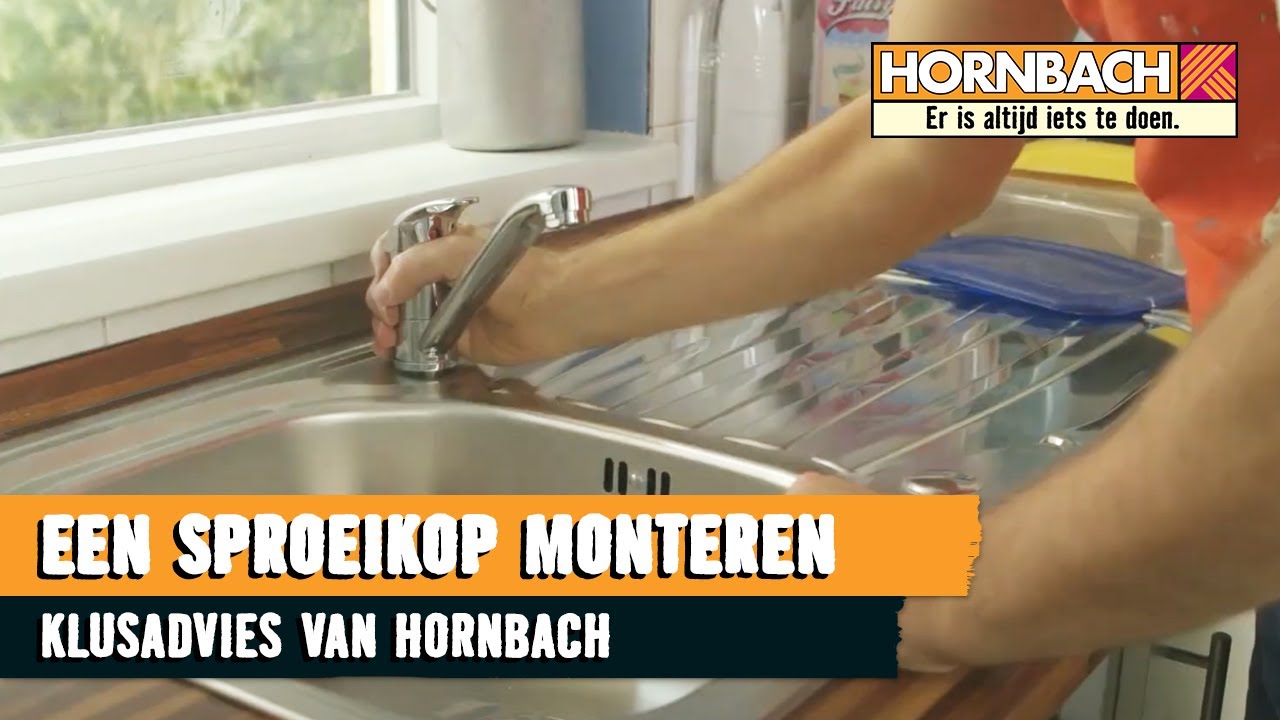 breed zeil Maan Keukenkraan inclusief sproeikop monteren met HORNBACH - YouTube