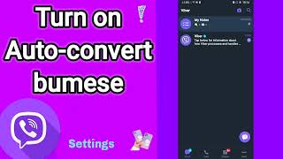 How to turn on auto-convert bumese On Viber screenshot 3
