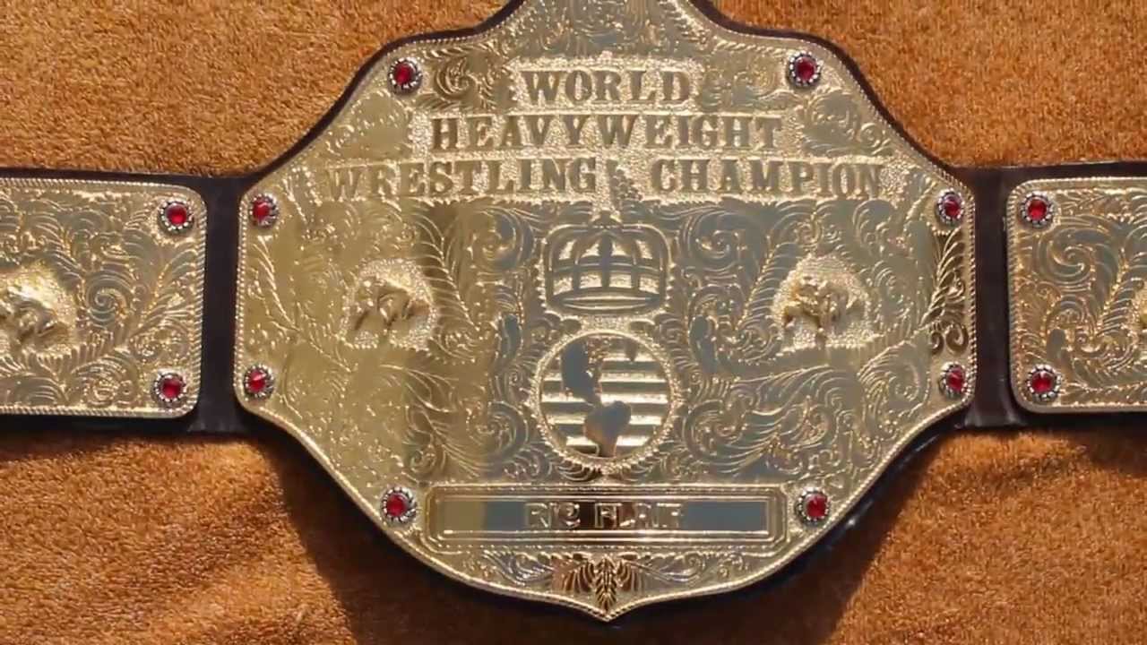 Real WCW J-Mar Big Gold Wrestling Championship Title Belt Ric Flair World  Heavyweight WWE 