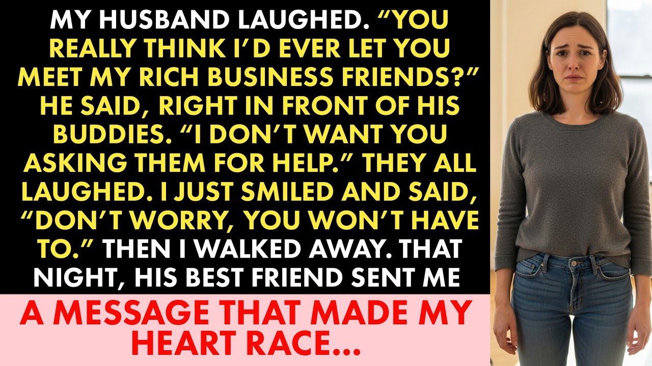 "He Mocked Me in Front of His Elite Business Circle — But His Best Friend Exposed the Truth"