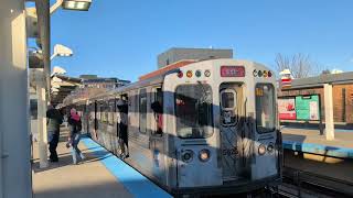 CTA Red Line 95th/Dan Ryan Bound Train Arriving/Departing Fullerton 11/16/25