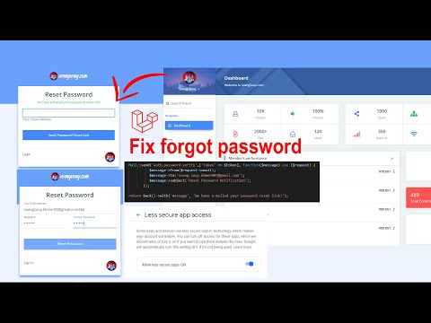 Fix forgot Password and change Form Laravel 8