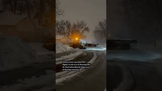Snow continues to fall during March winter storm in Minnesota