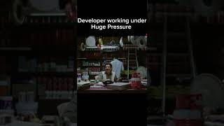 Developer working under huge pressure on multiple projects #coding #programming #meme #funnyvideos