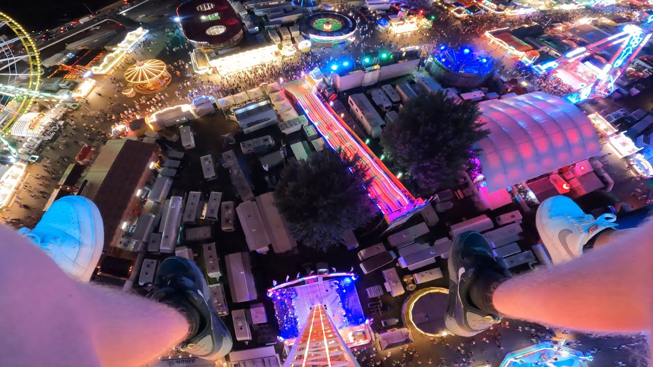 Hangover: The Tower (Schneider) Night Time On Ride Rheinkirmes Düsseldorf 2023