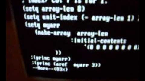 Lisp program with Array