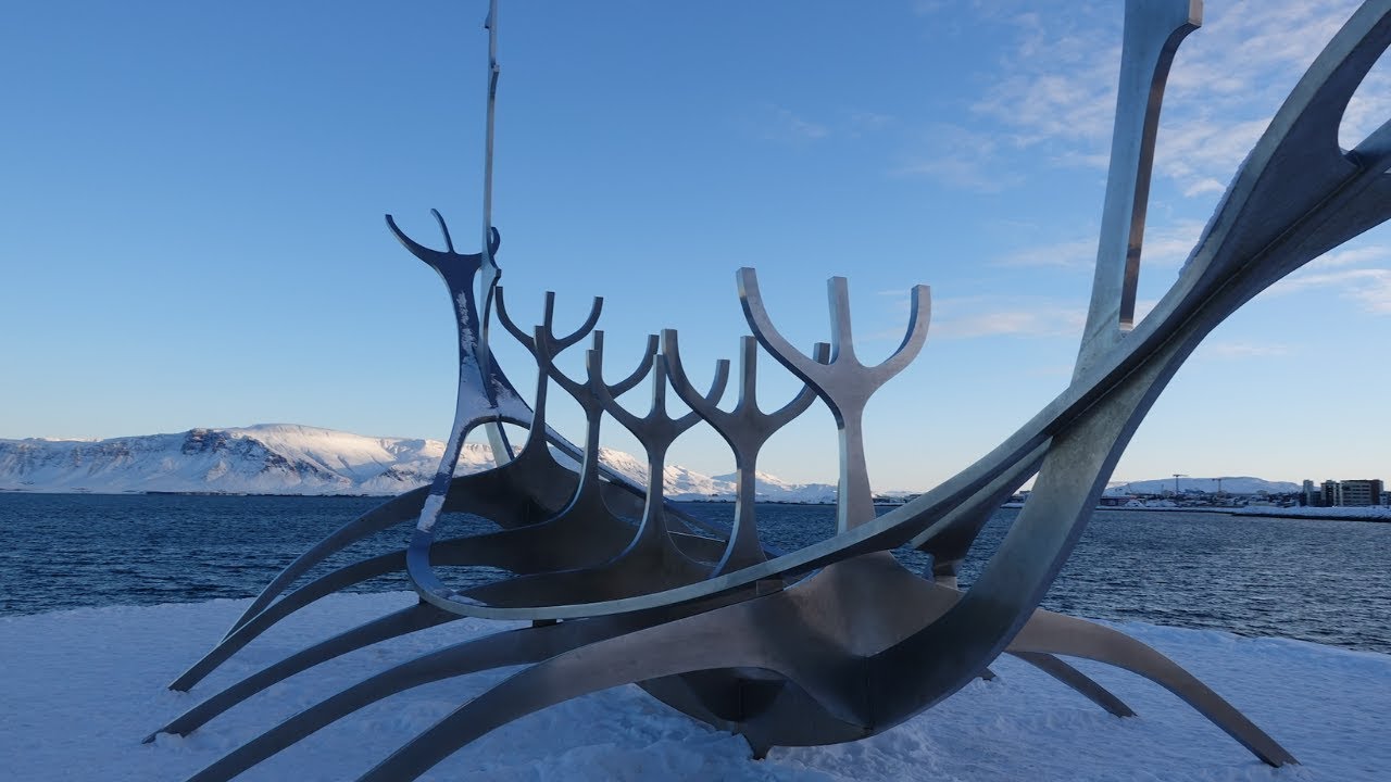 The Sun Voyager SCULPTURE & Shore WALK In Reykjavík Street Walking