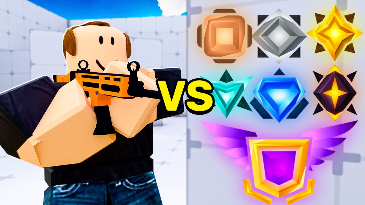 1v1 Against EVERY RANK in Roblox Rivals!