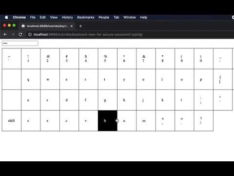 Secure password typing using keyboard view - HTML, CSS, Javascript