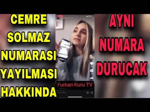 CEMRE SOLMAZ NUMARASI YAYILMASI HAKKINDA KONUŞTU NUMARAYI DEĞİŞTİRMİYCEK @CemreSolmaz @TiktokFenomen