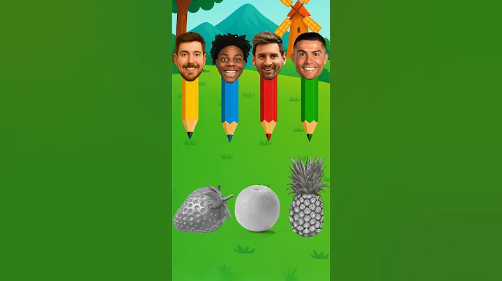 Who Colored the Fruits Right? 🍓🎨 Ronaldo vs Messi vs MrBeast vs Speed #shorts