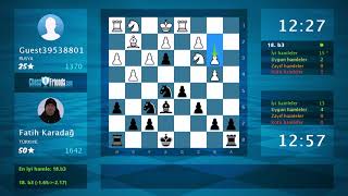 Chess Game Analysis Guest39538801 - Fatih Karadağ 0-1 By Chessfriendscom