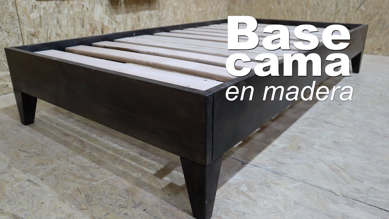 Base cama en madera de pino 