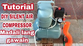 HOW TO MAKE DIY SILENT AIR COMPRESSOR USING REFRIGERATOR MOTOR