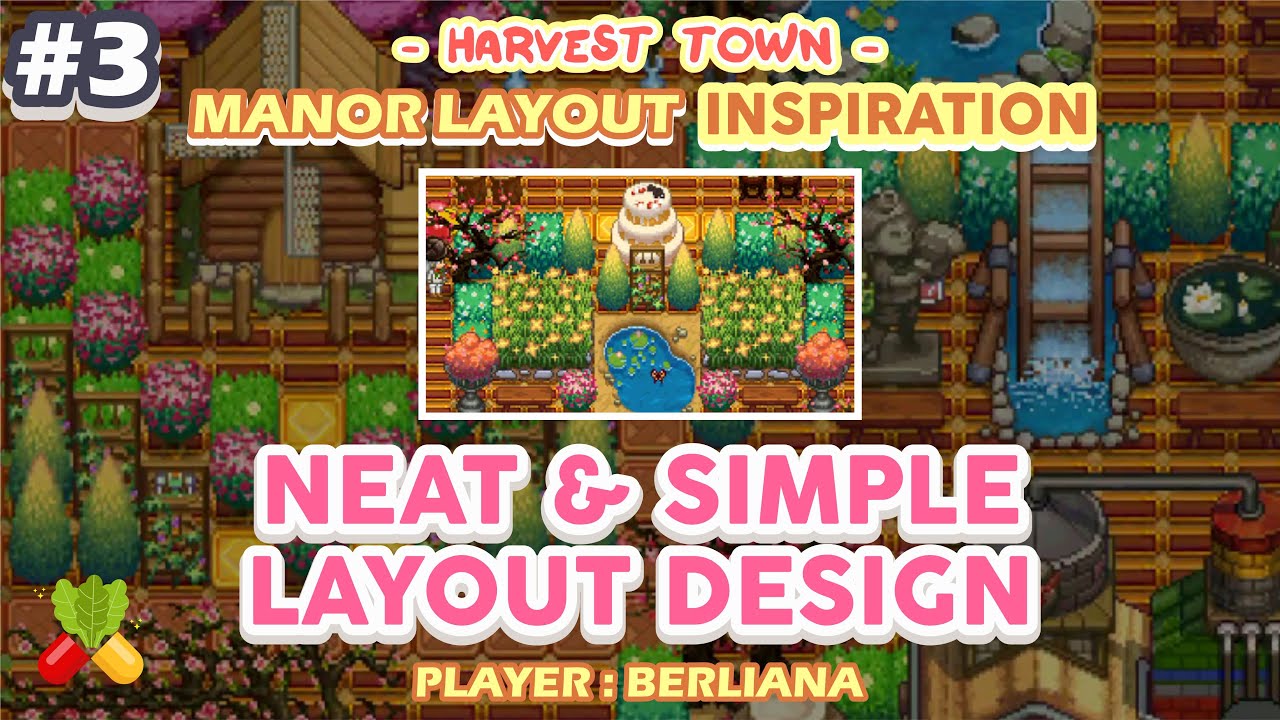 Harvest Town Neat & Simple Layout Idea | Ep.03 - YouTube