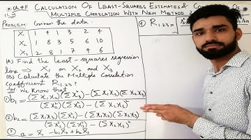 Multiple Correlation Coefficient Problem in 2020 | New | Chapter 11 (3) | Statistics Tutor