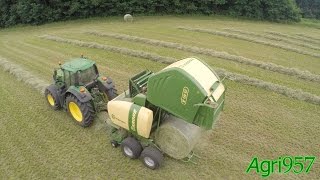 KRONE COMPRIMA & JOHN DEERE 6170M -  HAY BALING in ITALY 2015