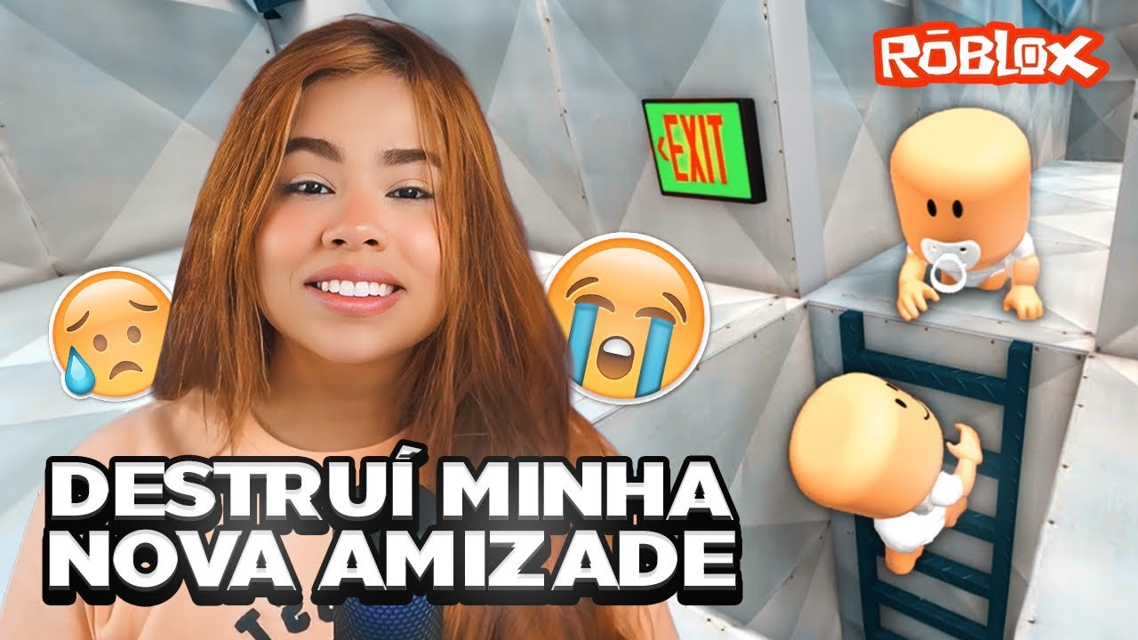 JOGUEI PARKOUR EM DUPLA E ME DEI MAL NO ROBLOX