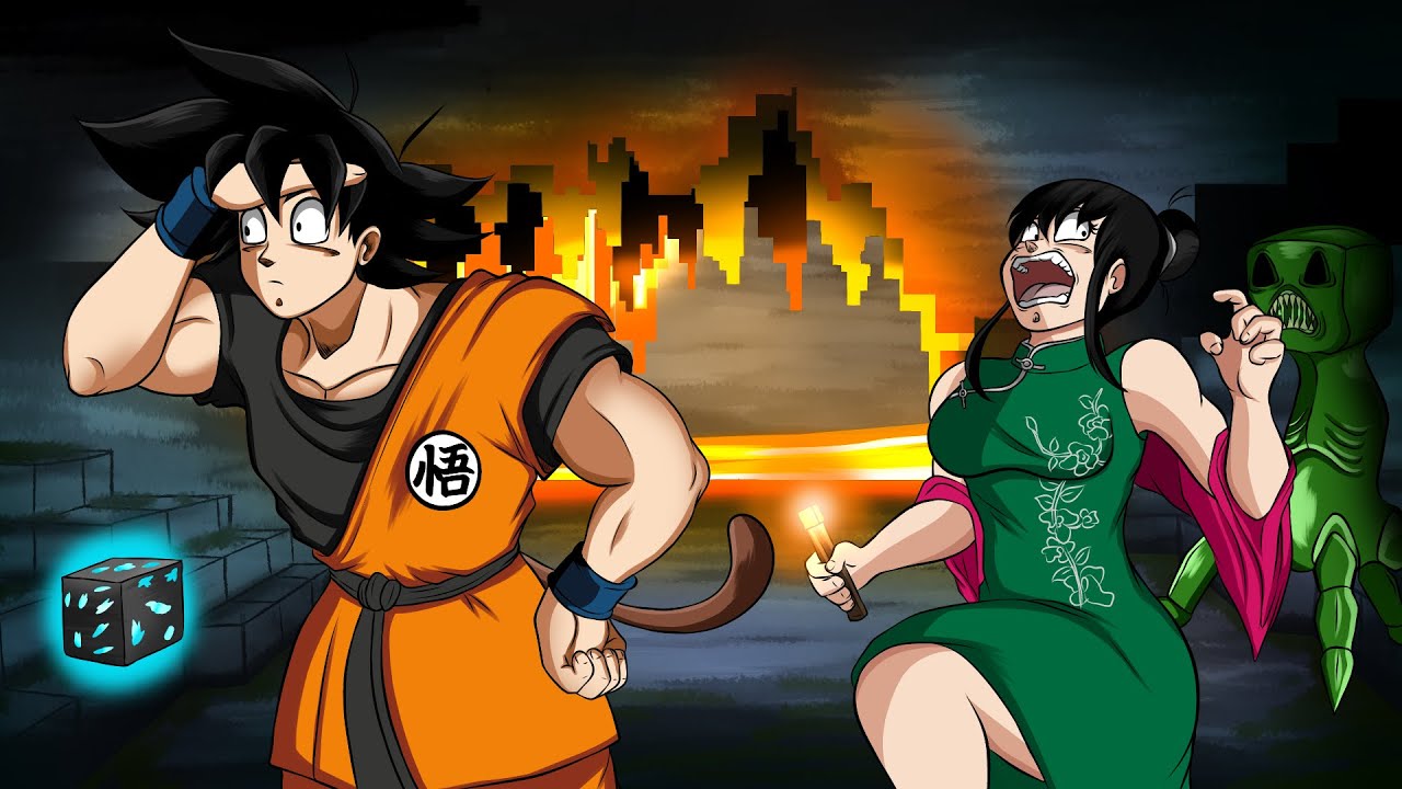 Minecraft Diamond Hunt Challenge: Goku vs Chi-Chi!