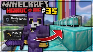 I Built A FULL DIAMOND BEACON in Minecraft Hardcore!