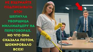 НЕ ВЗДУМАЙТЕ ПОДПИСЫВАТЬ ЭТО - шепнула уборщица миллиардеру Но что она сказала потом шокировало всех Видео: НЕ ВЗДУМАЙТЕ ПОДПИСЫВАТЬ ЭТО - шепнула уборщица миллиардеру Но что она сказала потом шокировало всех
