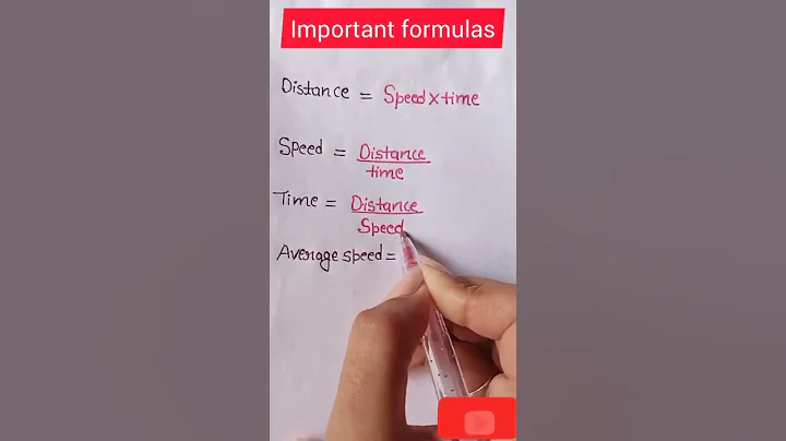 Important formulas of #speed #Distance and #time #shorts