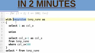 RECURSIVE CTE in SQL , Theory