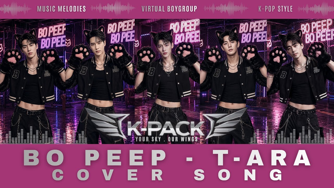 T-ARA - BO PEEP | K-POP | BOYGROUP REMAKE | VIDEO LYRICS | K-PACK