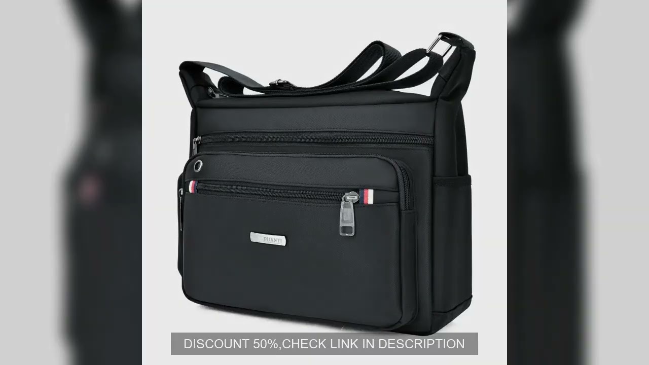 1pc Men's Large Capacity Oxford Cloth Casual Crossbody Bag, Travel Versatile Lightweight Shoulder Sl