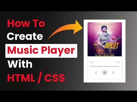 Lesson 51 | How To Create Music Player With HTML/CSS | WORK FROM HOME ...