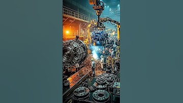 Intense industrial precision! Robots and workers #shorts #industrial #manufacturing #mustwatch #fyp