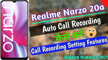 Realme Narzo 20a Auto Call Recording Kaise kre | How to Auto Call Recording in Realme Narzo 20a