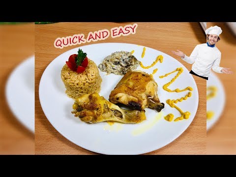 Chicken and Rice Pilaf, mushrooms sauce recipe: Quick&Easy !