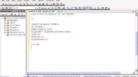 CREAR UNA BASE DE DATOS EN SQL SERVER 2005