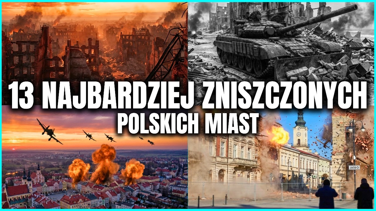 13 POLSKICH MIAST NAJBARDZIEJ ZNISZCZONYCH PRZEZ WOJNĘ