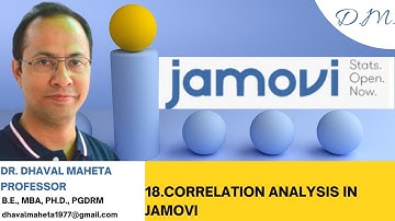 18. Correlation Analysis in Jamovi || Dr. Dhaval Maheta