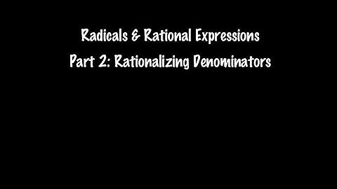 Lesson 1.3 Part 2: Exponents & Rational Expressions