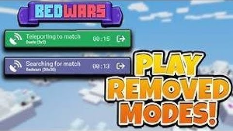 How to play Duels/2v2 gamemode even though its removed!! (Roblox Bedwars)
