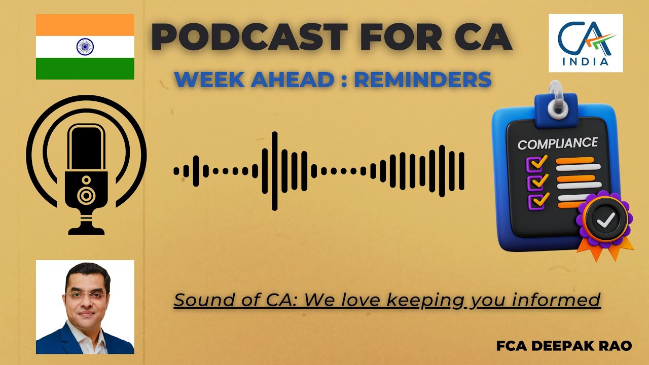 WEEK AHEAD REMINDERS 10TH TO 16TH NOVEMBER 2025 PODCAST FOR CA BY SOUND ...