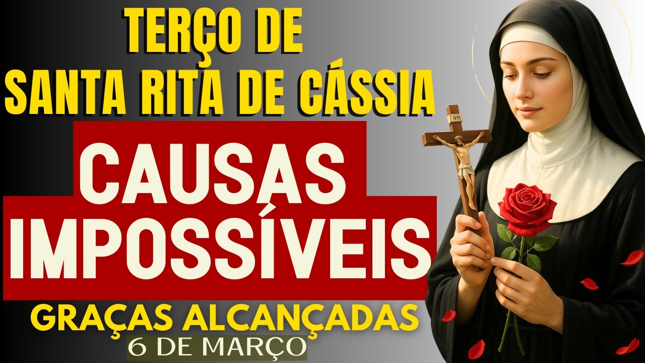 TERÇO DE SANTA RITA PARA UM MILAGRE QUE PARECE IMPOSSÍVEL REZE AGORA NESSE DIA DE HOJE