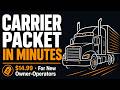 How to Make a Carrier Packet for Brokers — Owner-Operator Setup in Minutes ($14.99)