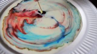 Fireworks on a plate - Magic Milk Science Experiment
